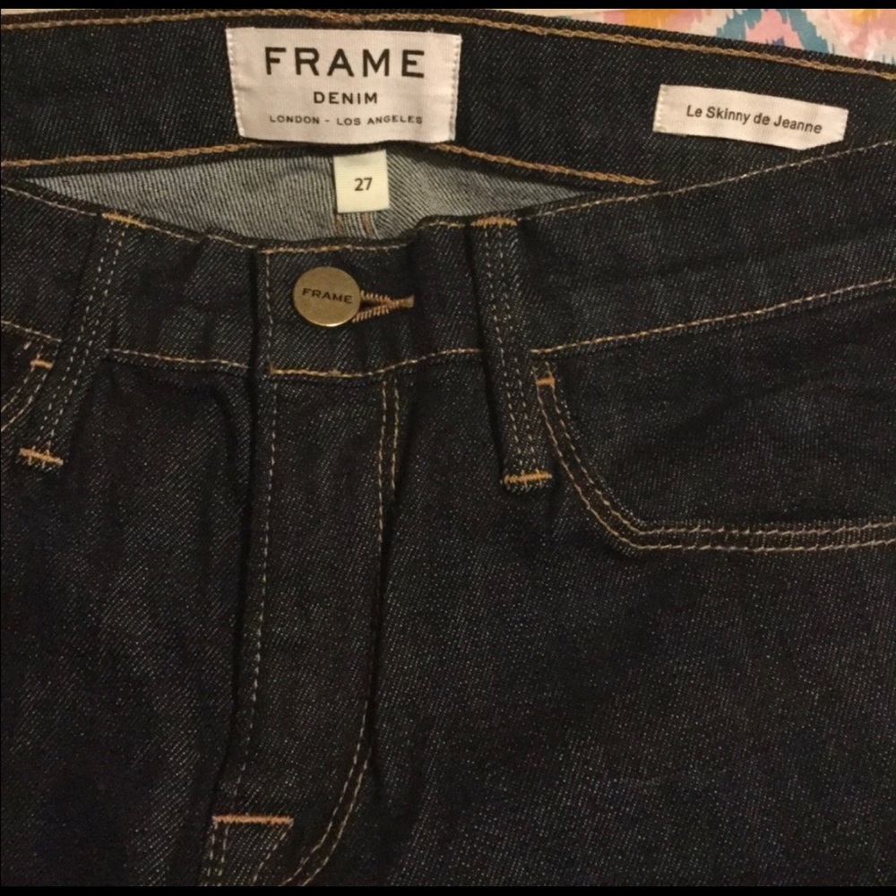 RARE FRAME DENIM SKINNY JEANS